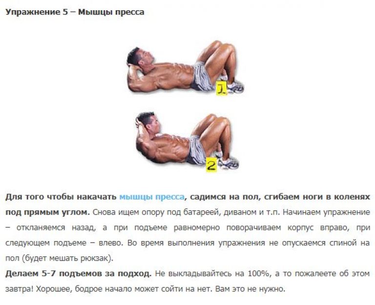 Упражнения чтобы накачать мышцы в домашних условиях Упражнения чтобы накачать мышцы в домашних условиях