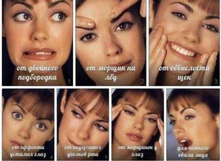 как похудеть в лице упражнения